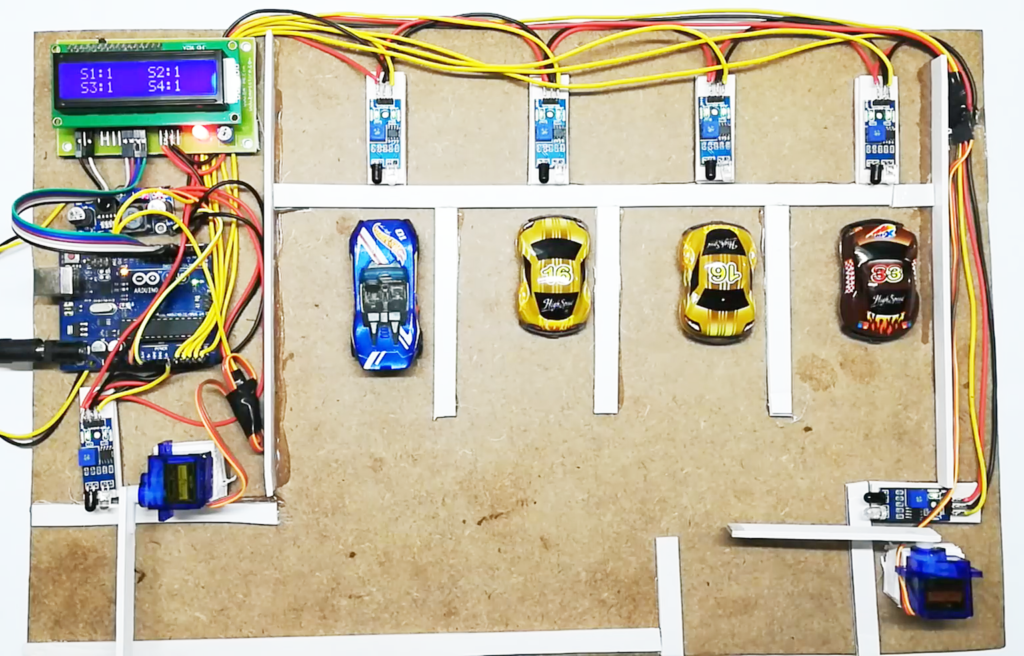 Arduino Car Parking Management System (Code+Circuit only)