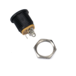 Round Female DC Power Jack Socket 2.1 x 5.5mm (Panel Mount)